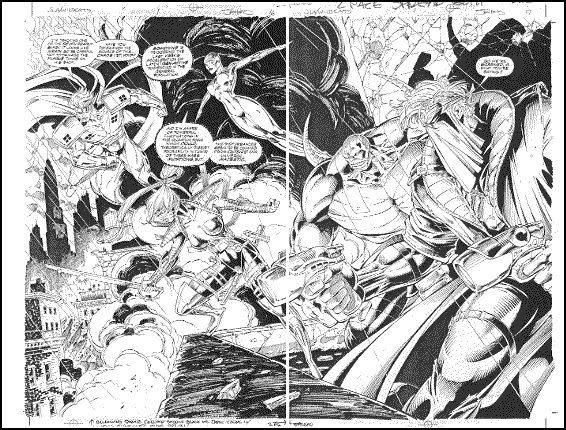 JLA/WildC.A.T.s Crime Machine p16 & 17